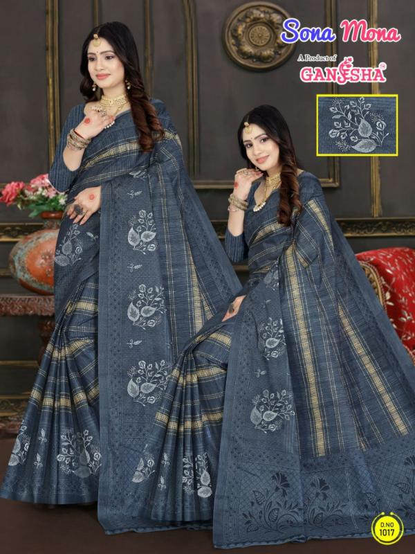 Ganesha Sona Mona Vol-1 – Cotton Saree With Embroidery